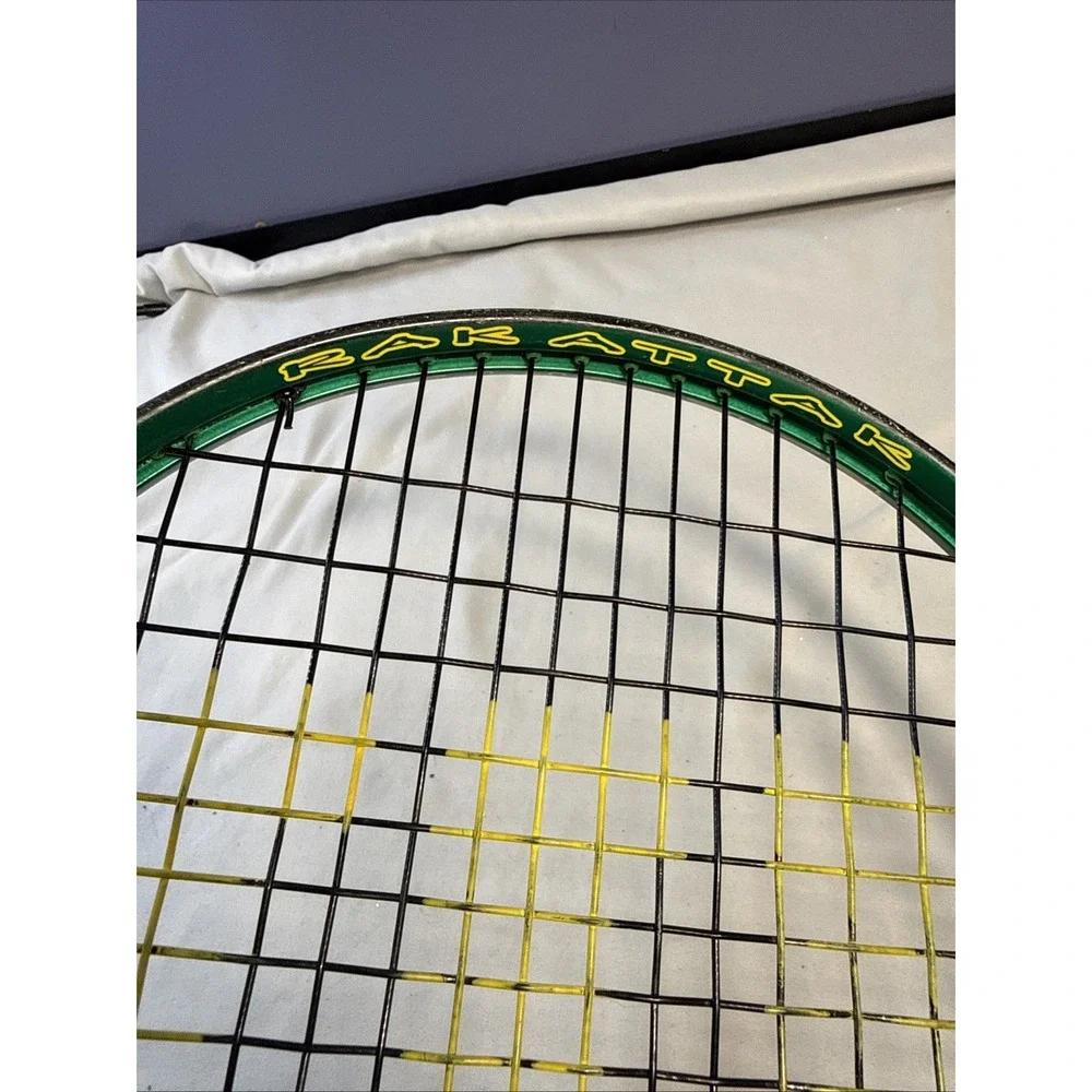 Vintage Wilson Rakattak Junior Tennis Racquet 90s Green Purple Geometric